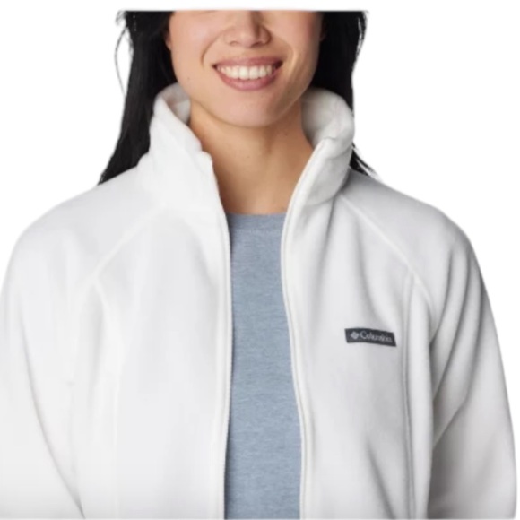Columbia Women's Benton Springs Full Zip Fleece Jacket Size, M WHITE Like NEW - Picture 7 of 10